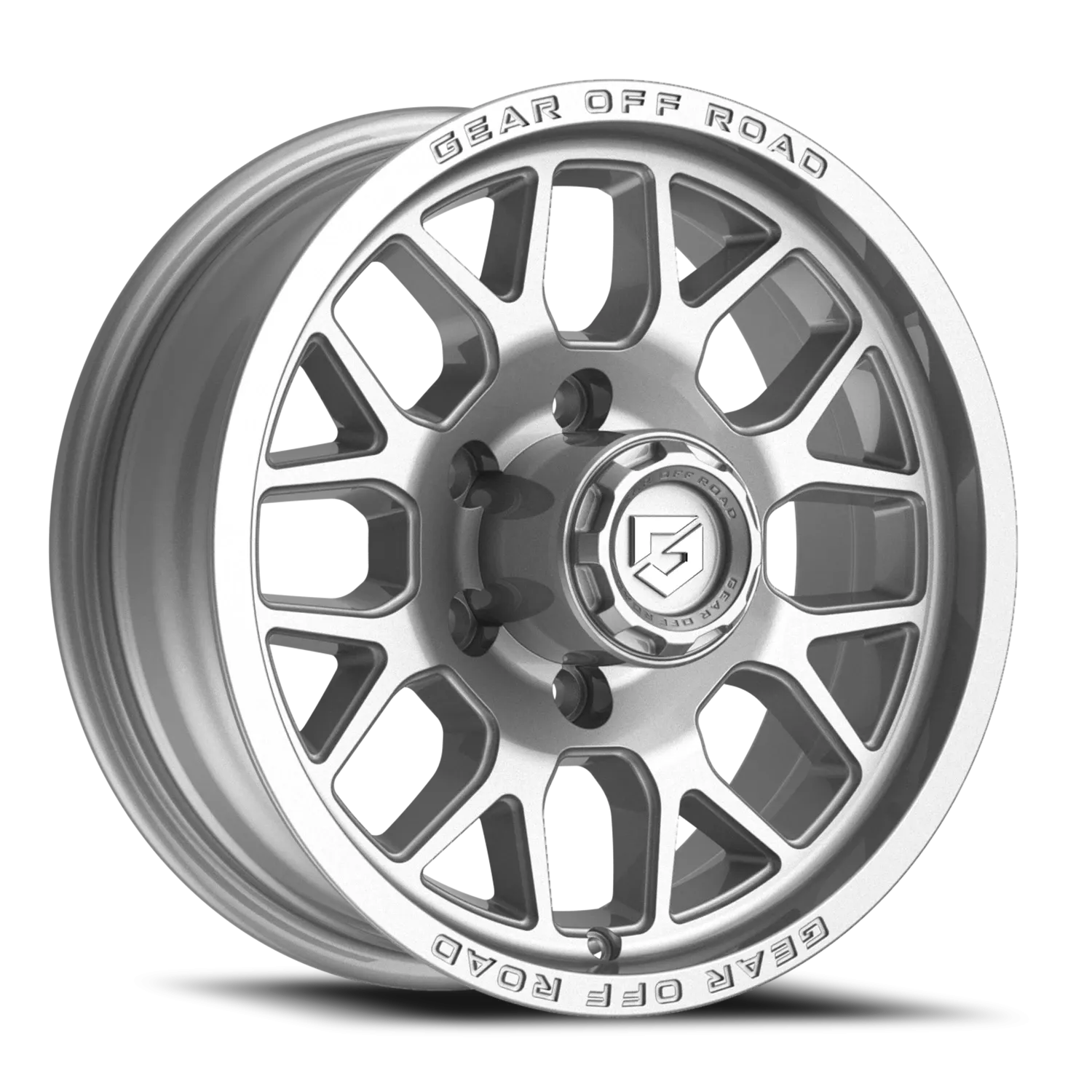 GEAR OFF ROAD 763S TRAILER 16X6 GLOSS BLACK/MILLED ACCENTS